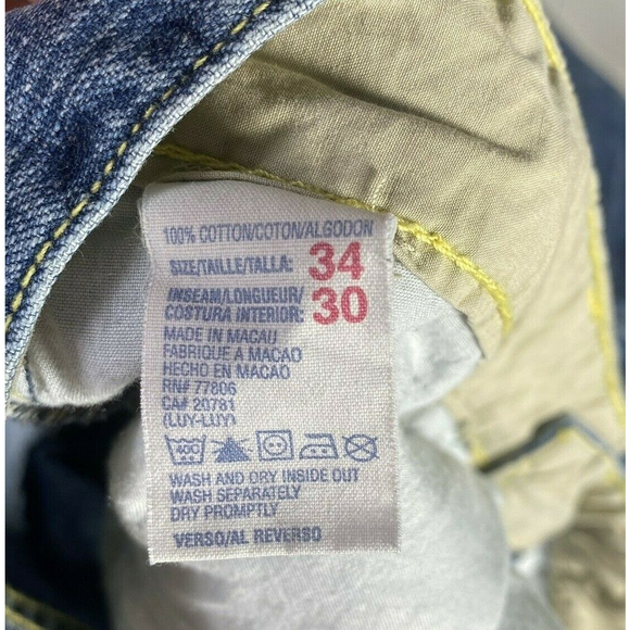 Vintage Jeans Tommy Hilfiger Mens 34x30 Blue Denim Pants Medium Wash Bootcut - Picture 11 of 11